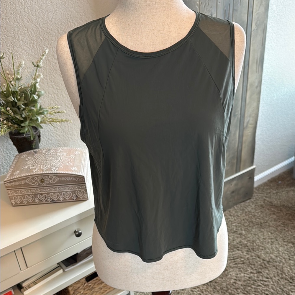 LULULEMON Sculpt cropped Women's Sleeveless Top - Dark Green